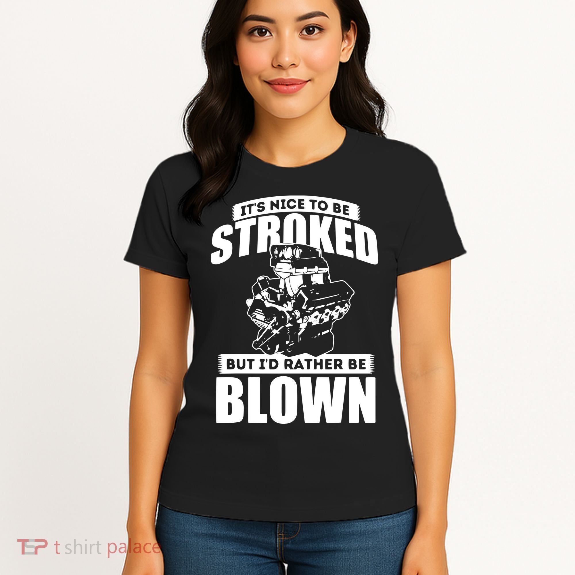 Its Nice To Be Stroked Funny Race Car Enthusiast Racing Women's T-Shirt