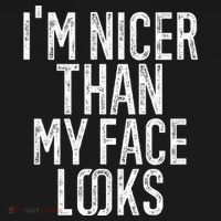 I'm Nicer Than My Face Looks Funny Sayings Gift Idea Visor thumb 3