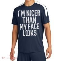 I'm Nicer Than My Face Looks Funny Sayings Gift Idea Sport-Tek Competitor United Soccer Jersey thumb 0