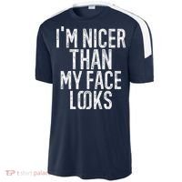 I'm Nicer Than My Face Looks Funny Sayings Gift Idea Sport-Tek Competitor United Soccer Jersey thumb 2