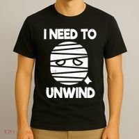 I Need To Unwind Funny Mummy Halloween T-Shirt thumb 3