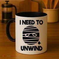 I Need To Unwind Funny Mummy Halloween Coffee Mug thumb 4