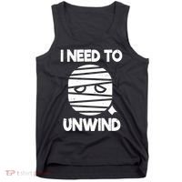 I Need To Unwind Funny Mummy Halloween Tank Top thumb 0