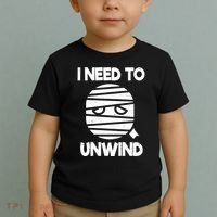 I Need To Unwind Funny Mummy Halloween Toddler T-Shirt thumb 2