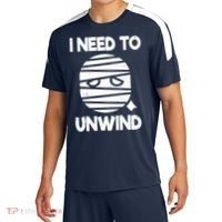 I Need To Unwind Funny Mummy Halloween Sport-Tek Competitor United Soccer Jersey thumb 0