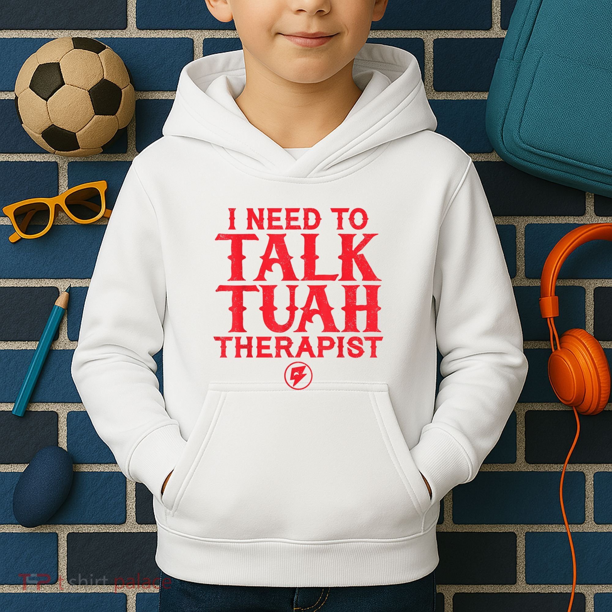I Need To Talk Tush Therapist Kids Hoodie