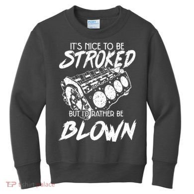 Its Nice To Be Stroked But Id Rather Be Blown Kids Sweatshirt
