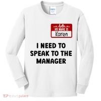 I Need To Speak to the Manager Halloween My Name Is Karen Kids Long Sleeve Shirt thumb 0