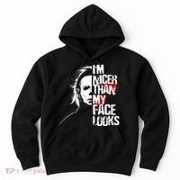Im Nicer Than My Face Looks Spooky Halloween Hoodie thumb 0