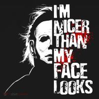 Im Nicer Than My Face Looks Spooky Halloween Long Sleeve Shirt thumb 2