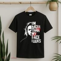 Im Nicer Than My Face Looks Spooky Halloween T-Shirt thumb 2