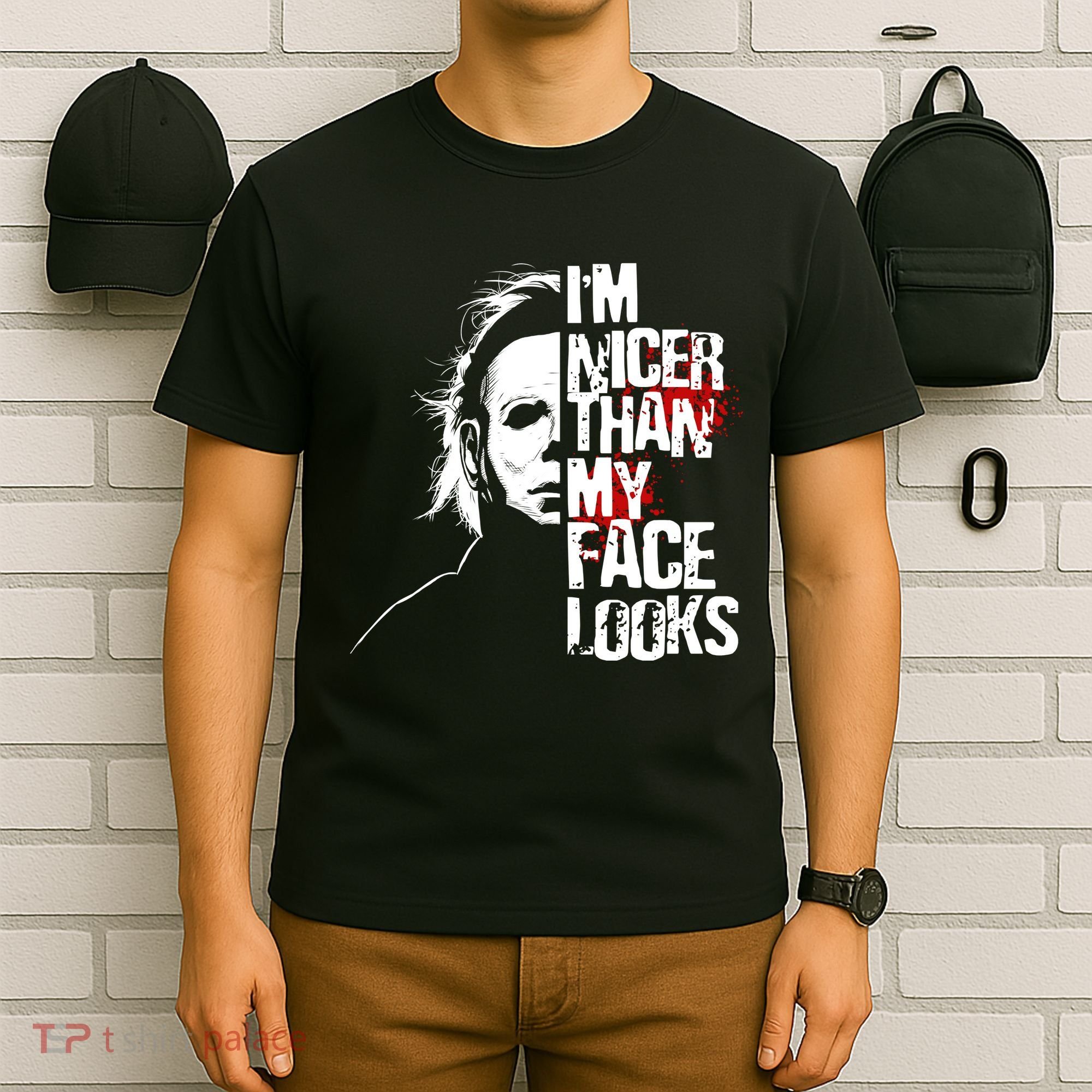 Im Nicer Than My Face Looks Spooky Halloween T-Shirt