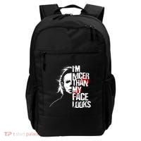 Im Nicer Than My Face Looks Spooky Halloween Backpack thumb 0
