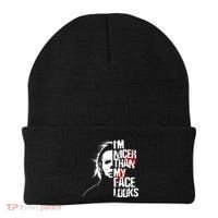 Im Nicer Than My Face Looks Spooky Halloween Beanie thumb 0
