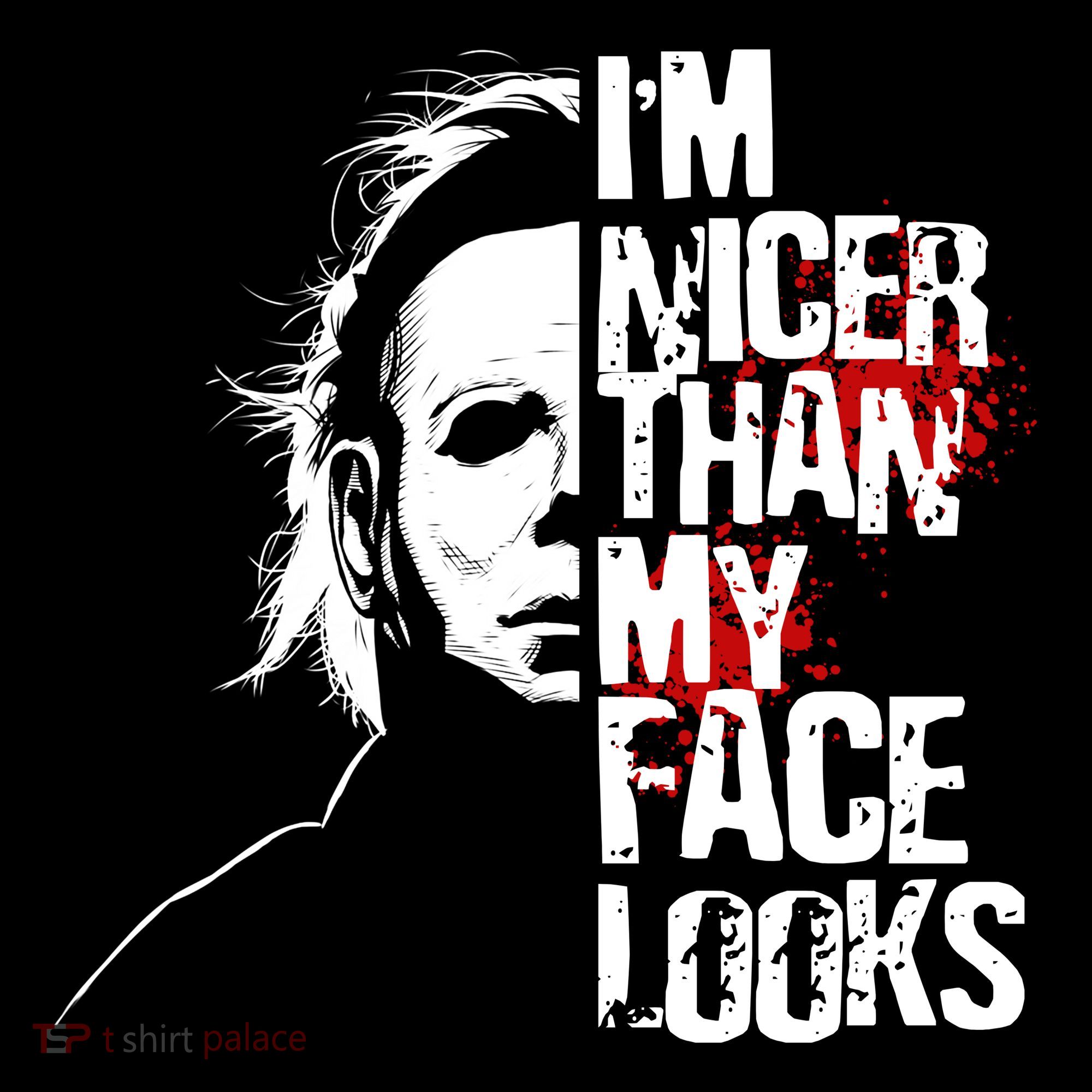 Im Nicer Than My Face Looks Spooky Halloween Women's Hoodie
