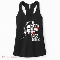 Im Nicer Than My Face Looks Spooky Halloween Women's Tank Top thumb 0