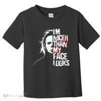Im Nicer Than My Face Looks Spooky Halloween Toddler T-Shirt thumb 0