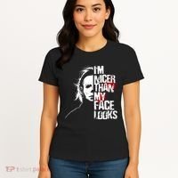 Im Nicer Than My Face Looks Spooky Halloween Women's T-Shirt thumb 4