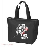 Im Nicer Than My Face Looks Spooky Halloween Tote Bag thumb 3