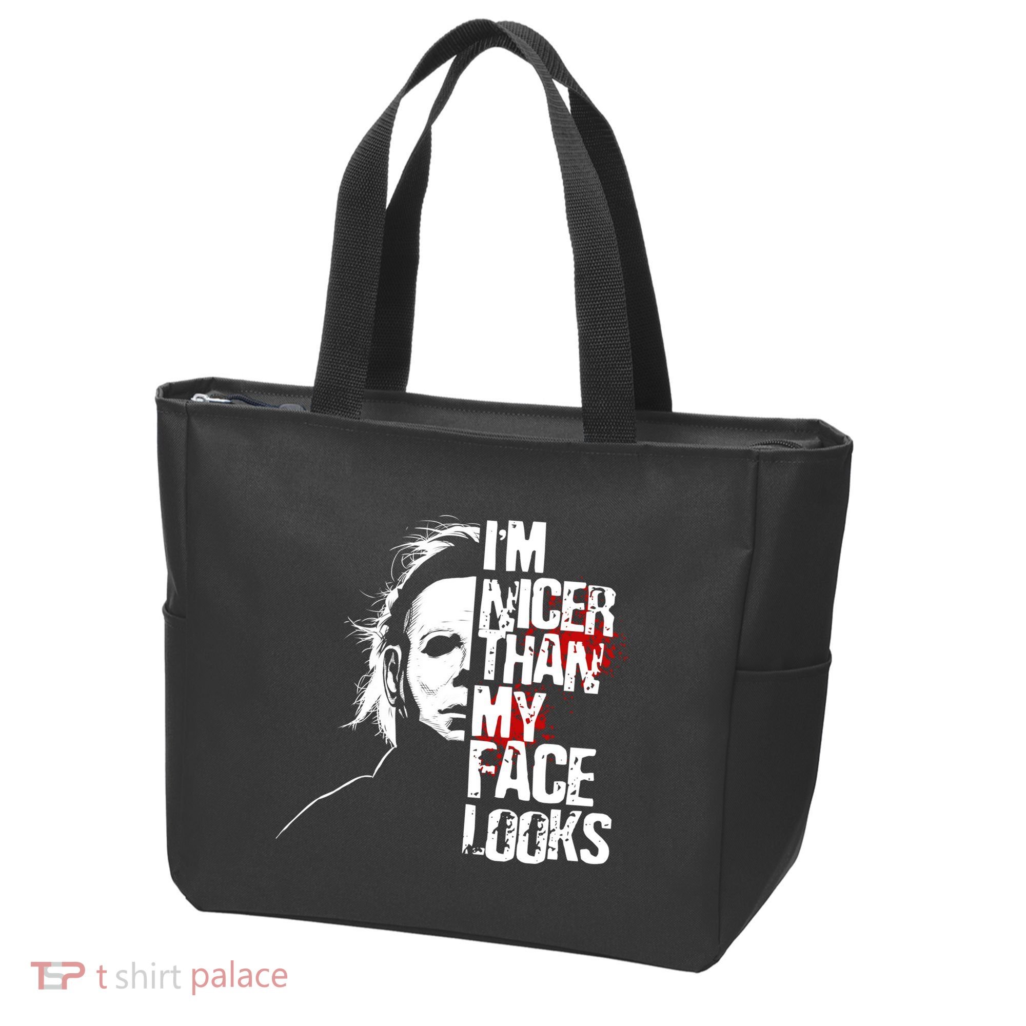 Im Nicer Than My Face Looks Spooky Halloween Tote Bag