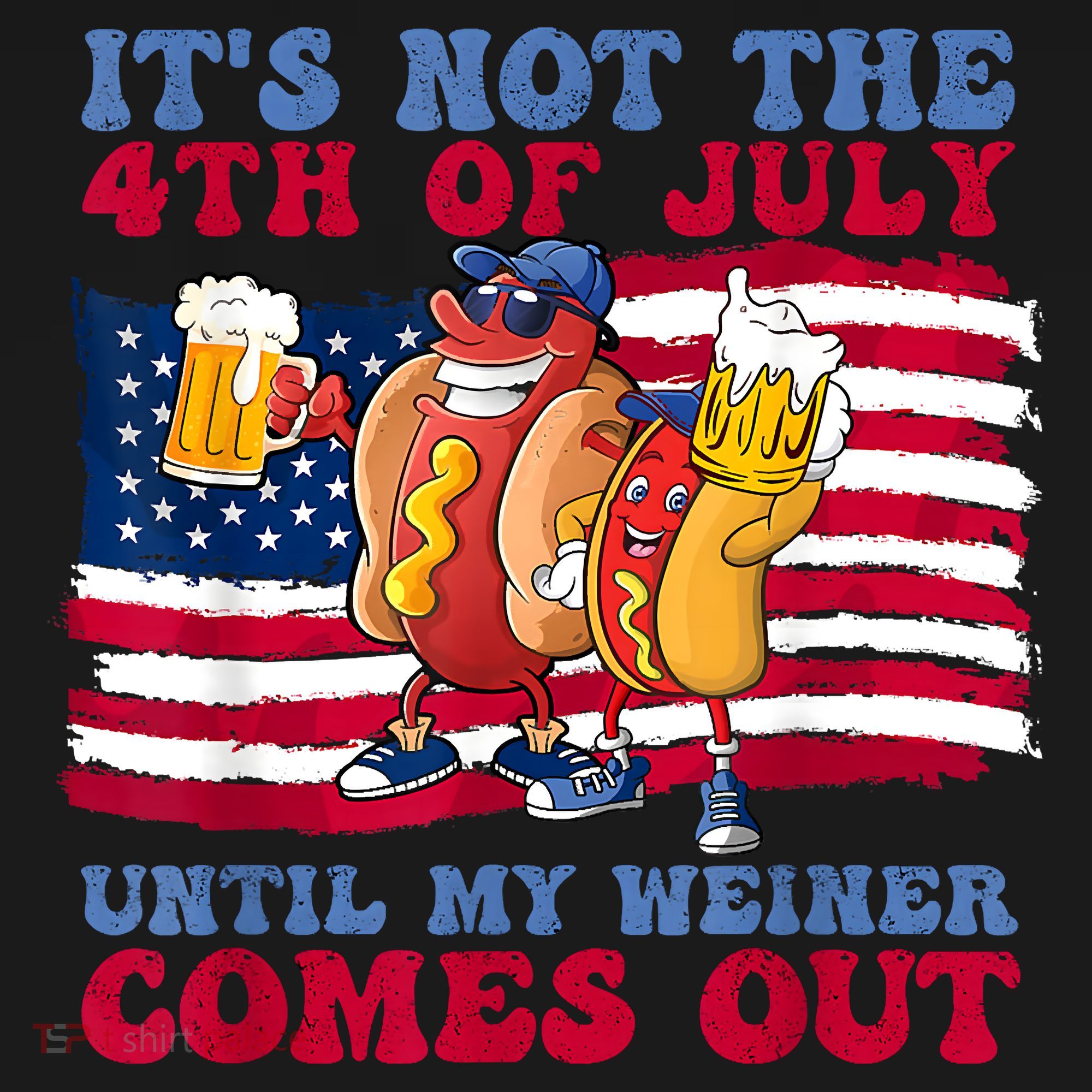 Its Not The 4th Of July Until My Weiner Comes Out Graphic Women's Hoodie