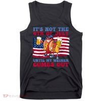 Its Not The 4th Of July Until My Weiner Comes Out Graphic Tank Top thumb 0