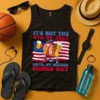 Its Not The 4th Of July Until My Weiner Comes Out Graphic Tank Top thumb 4