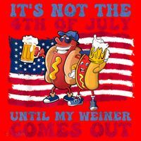 Its Not The 4th Of July Until My Weiner Comes Out Graphic Santa Hat thumb 1