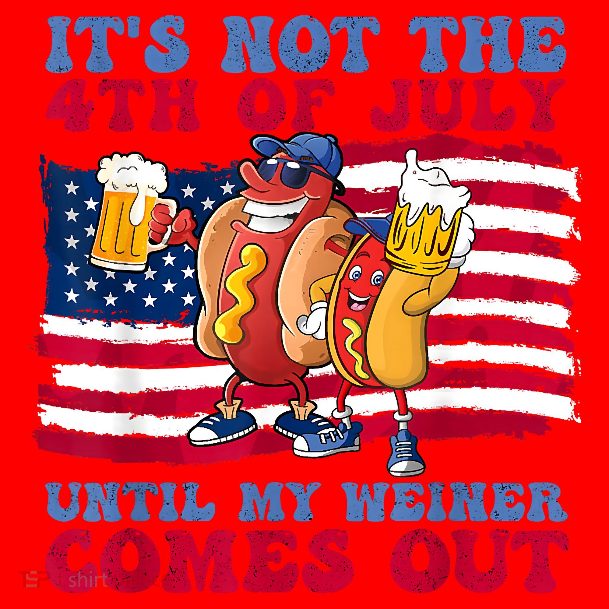 Its Not The 4th Of July Until My Weiner Comes Out Graphic Santa Hat