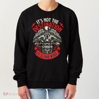 ItS Not The Destination ItS The Ride Skull Bike Rider Women's Sweatshirt thumb 0