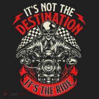 ItS Not The Destination ItS The Ride Skull Bike Rider Women's Sweatshirt thumb 2