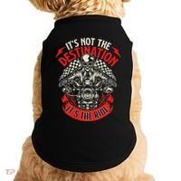ItS Not The Destination ItS The Ride Skull Bike Rider Doggie Tank thumb 0