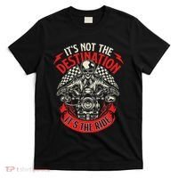 ItS Not The Destination ItS The Ride Skull Bike Rider T-Shirt thumb 0