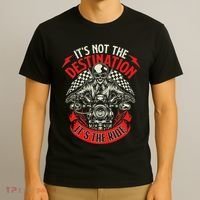 ItS Not The Destination ItS The Ride Skull Bike Rider T-Shirt thumb 3