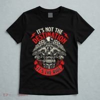 ItS Not The Destination ItS The Ride Skull Bike Rider T-Shirt thumb 5