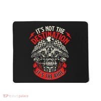 ItS Not The Destination ItS The Ride Skull Bike Rider Mousepad thumb 0