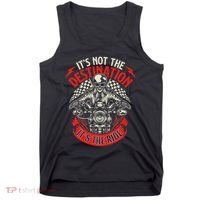 ItS Not The Destination ItS The Ride Skull Bike Rider Tank Top thumb 0