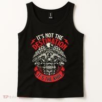 ItS Not The Destination ItS The Ride Skull Bike Rider Tank Top thumb 2
