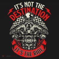 ItS Not The Destination ItS The Ride Skull Bike Rider Kids Long Sleeve Shirt thumb 2