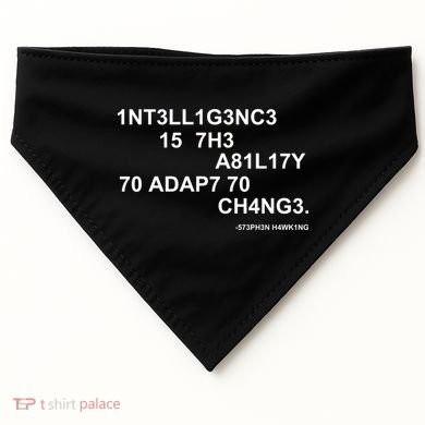 Intelligence is the Ability to Accept Change March For Science Code USA-Made Doggie Bandana