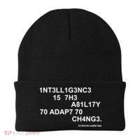 Intelligence is the Ability to Accept Change March For Science Code Beanie thumb 0