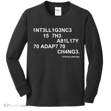 Intelligence is the Ability to Accept Change March For Science Code Kids Long Sleeve Shirt