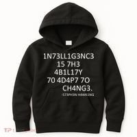 Intelligence Is The Ability To Adapt To Change Smart Kids Hoodie thumb 0