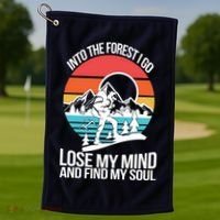 Into The Forest I Go Golf Towel thumb 1