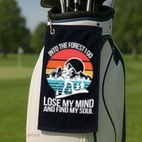 Into The Forest I Go Golf Towel thumb 2