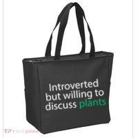 Introverted But Willing To Discuss Plants Tote Bag thumb 2