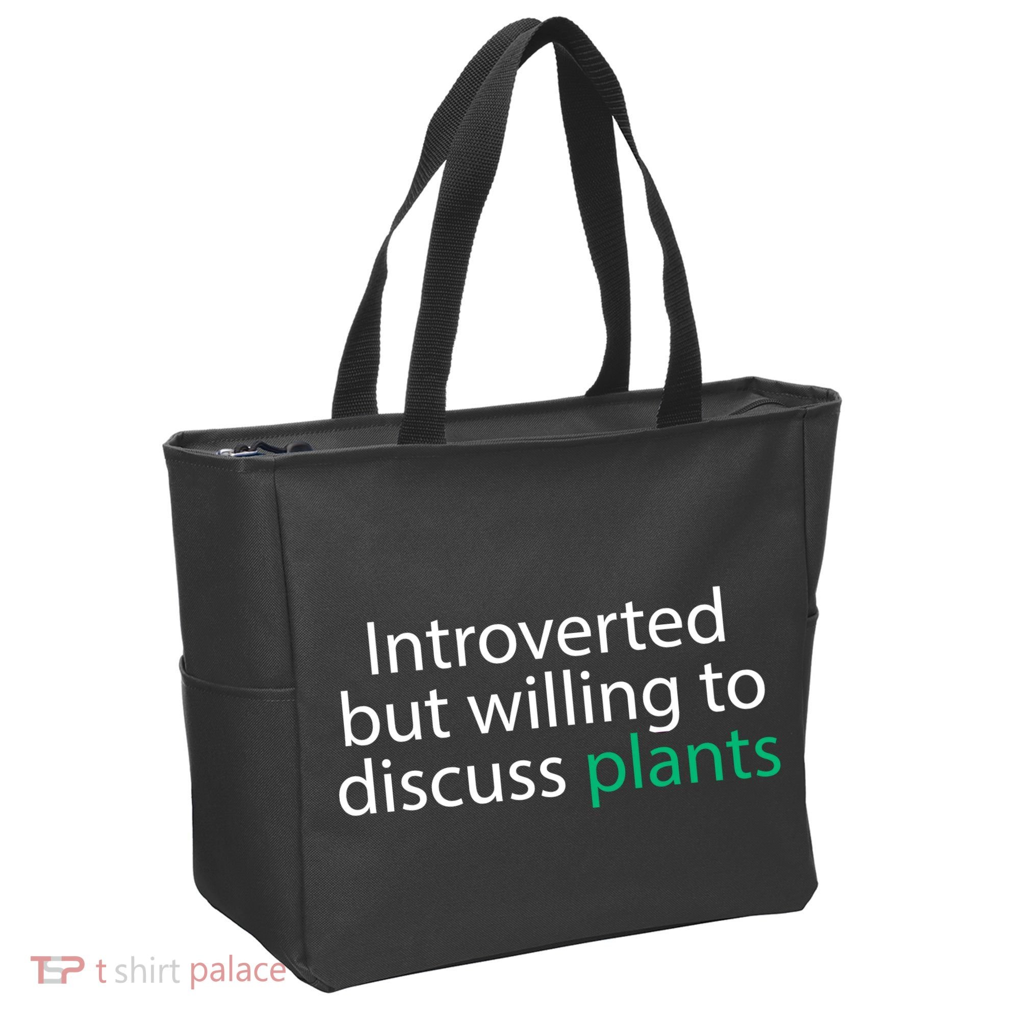 Introverted But Willing To Discuss Plants Tote Bag