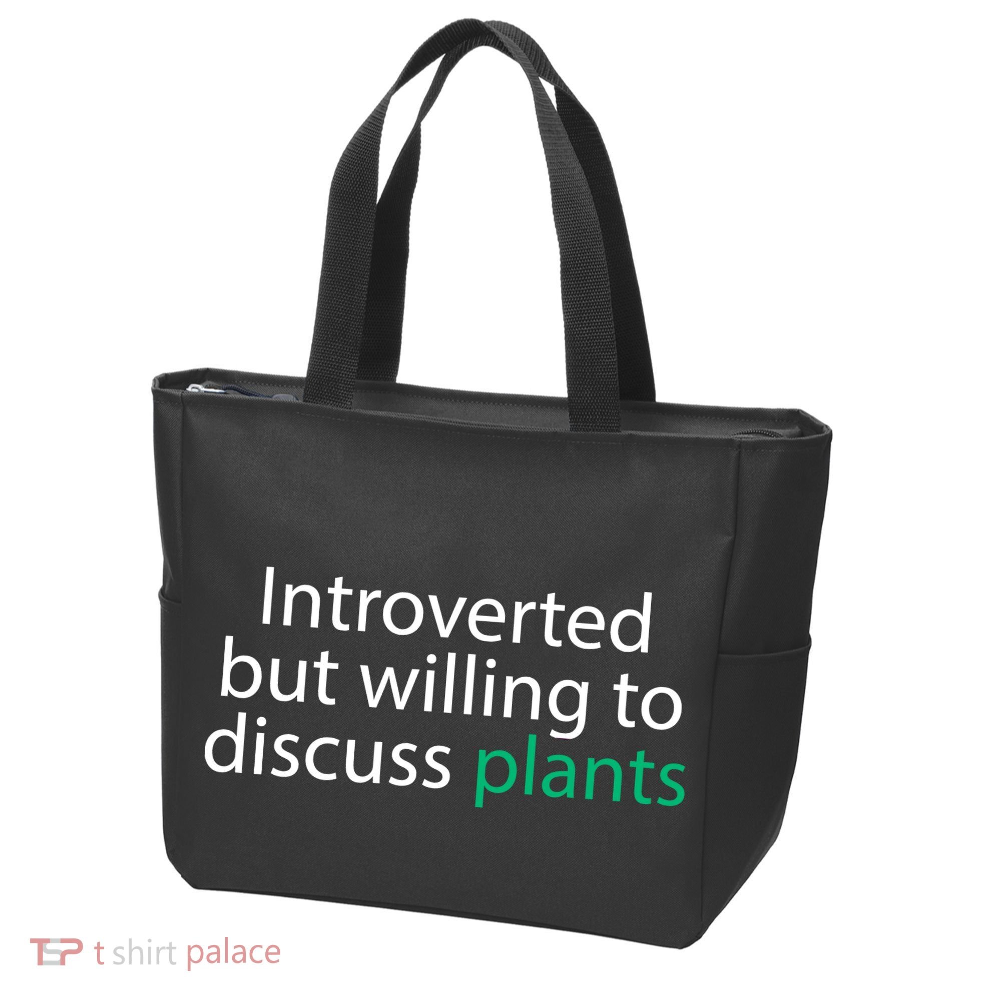 Introverted But Willing To Discuss Plants Tote Bag