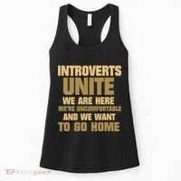 Introverts Unite We Want To Go Home Women's Tank Top thumb 0