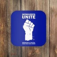 Introverts Unite Separately & Online Coaster thumb 0